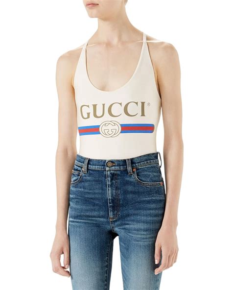 gucci strapless corset top|Gucci logo bodysuit.